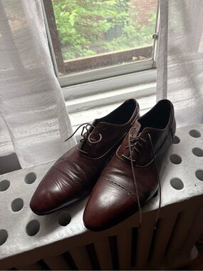 Paul Smith Burgundy Leather Derby Oxfords